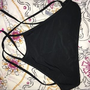 Black High Neck American Eagle Bikini Top